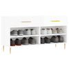 skobænk 102x35x55 cm konstrueret træ hvid højglans
