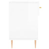 skobænk 102x35x55 cm konstrueret træ hvid højglans