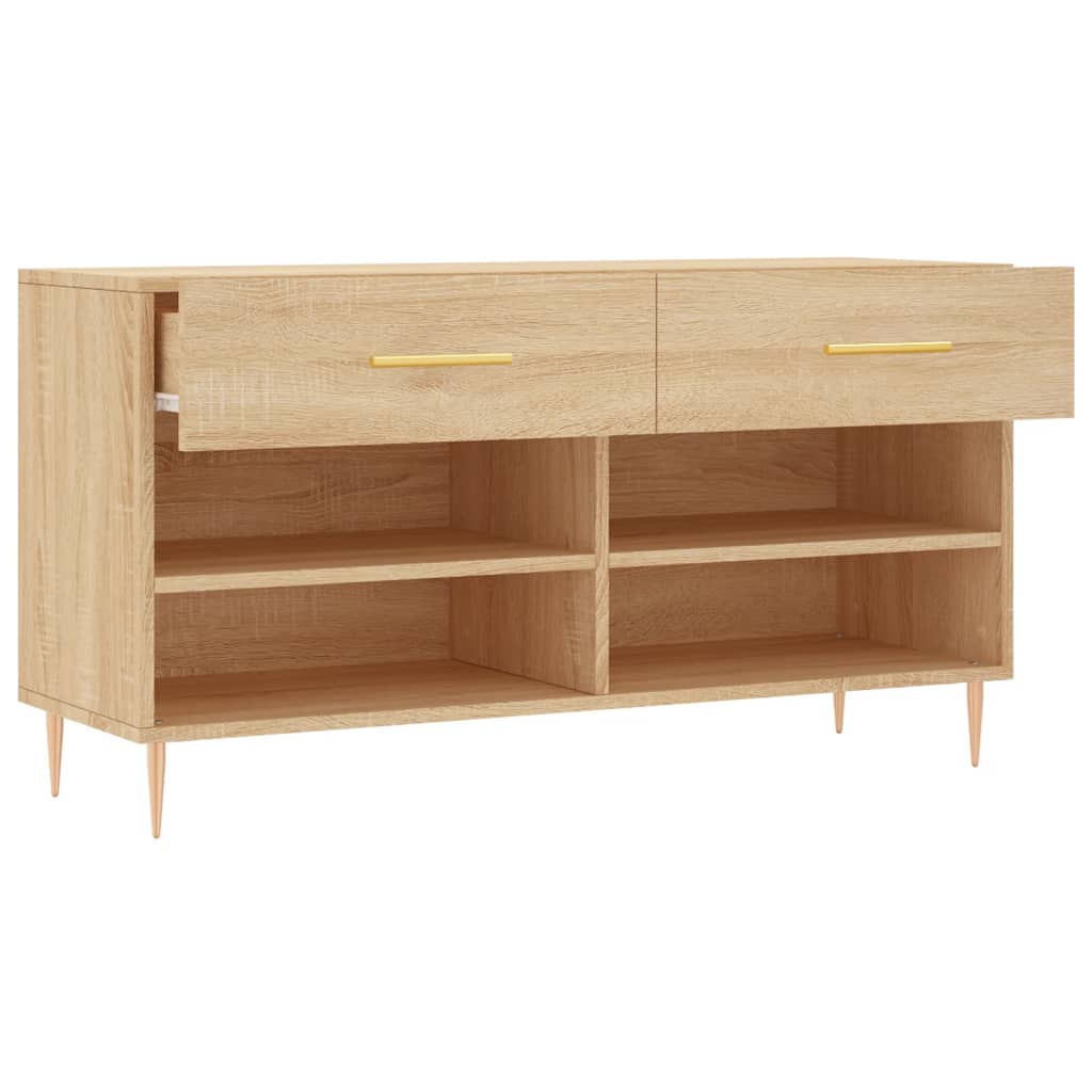 skobænk 102x35x55 cm konstrueret træ sonoma-eg