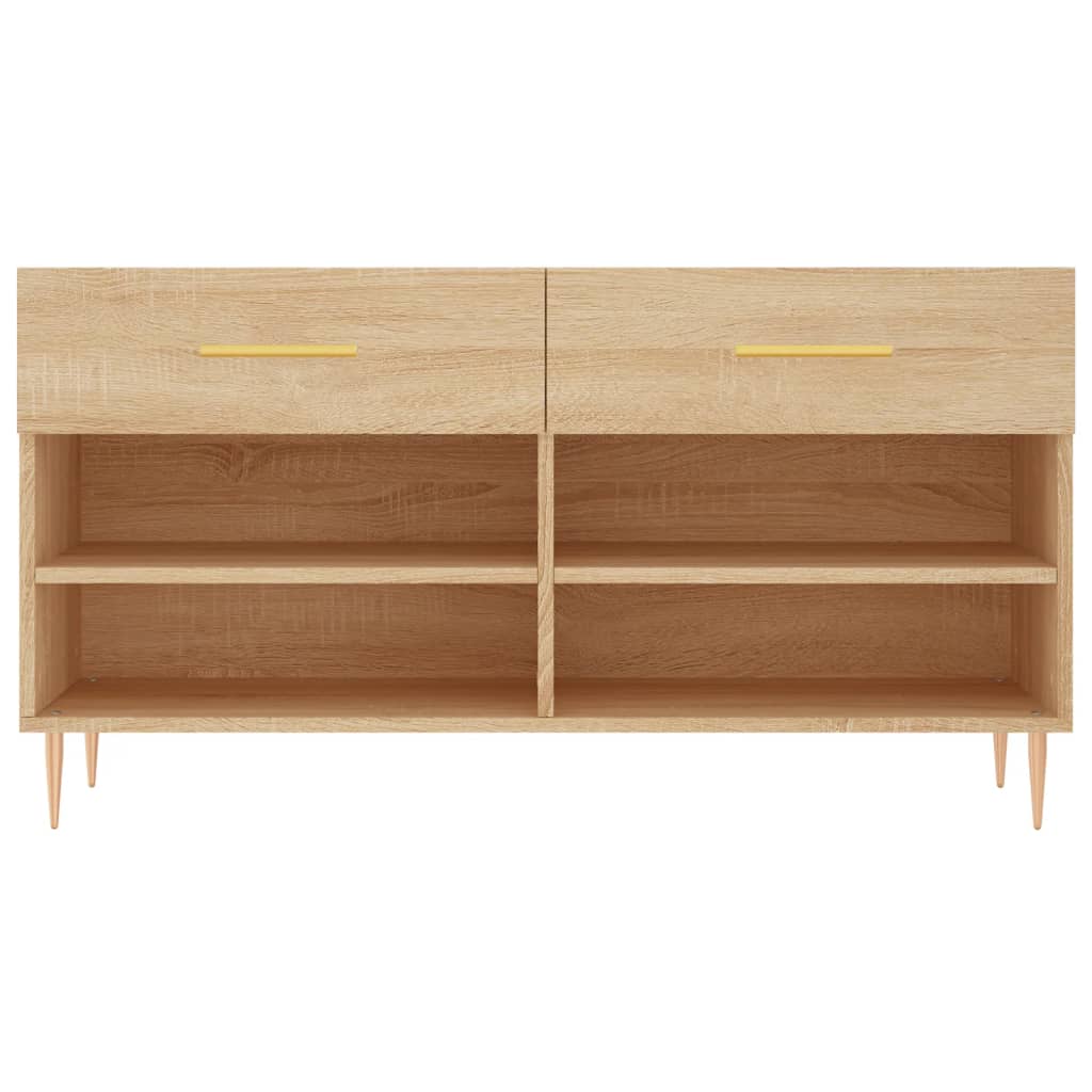 skobænk 102x35x55 cm konstrueret træ sonoma-eg