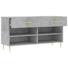 skobænk 102x35x55 cm konstrueret træ betongrå