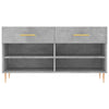 skobænk 102x35x55 cm konstrueret træ betongrå