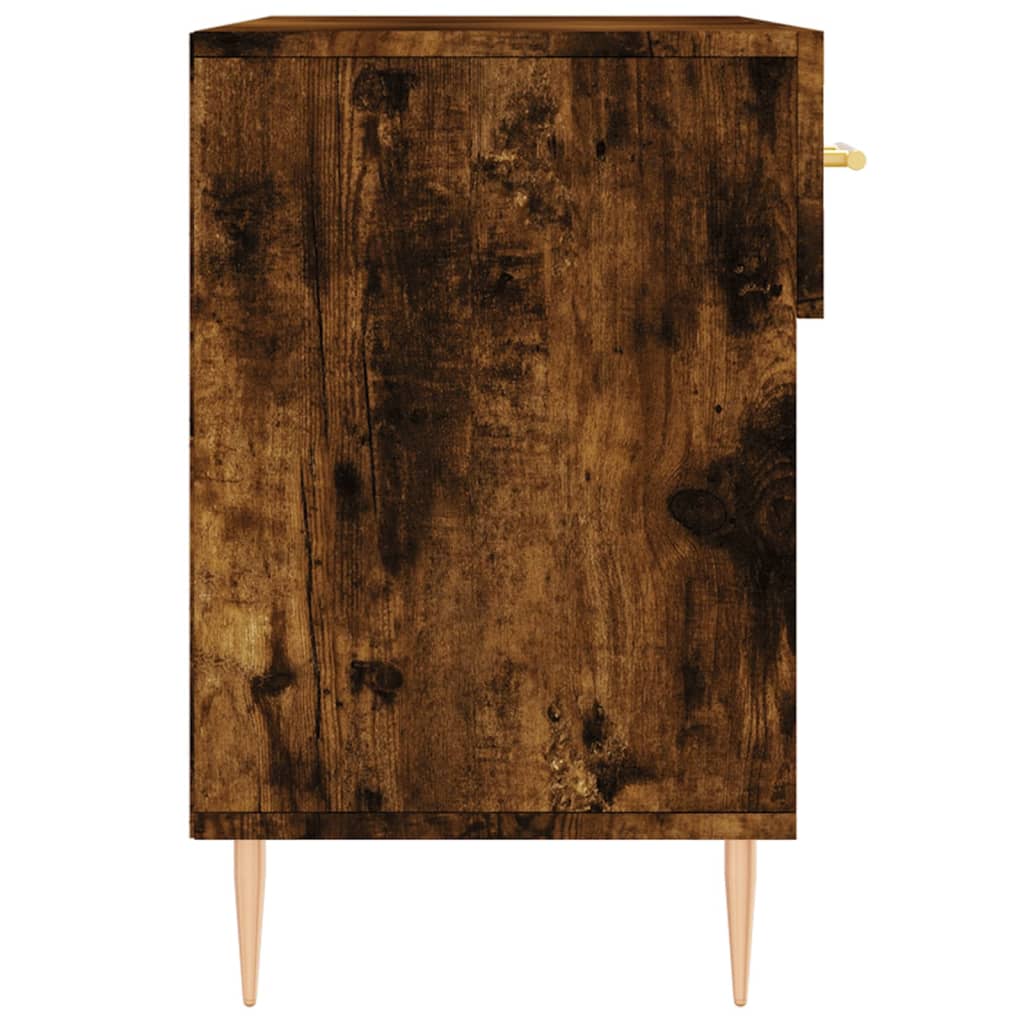 skobænk 102x35x55 cm konstrueret træ røget egetræsfarve