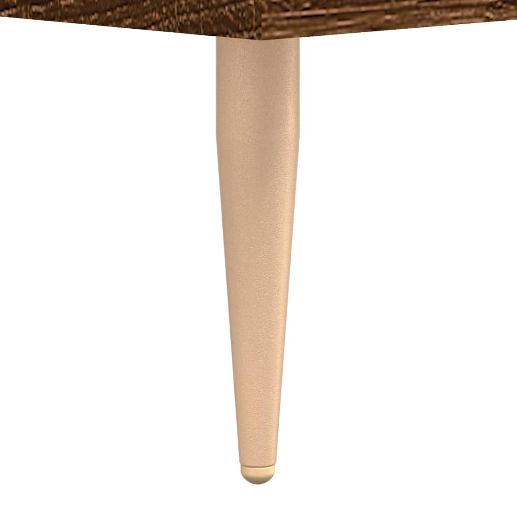 skobænk 102x35x55 cm konstrueret træ brun egetræsfarve