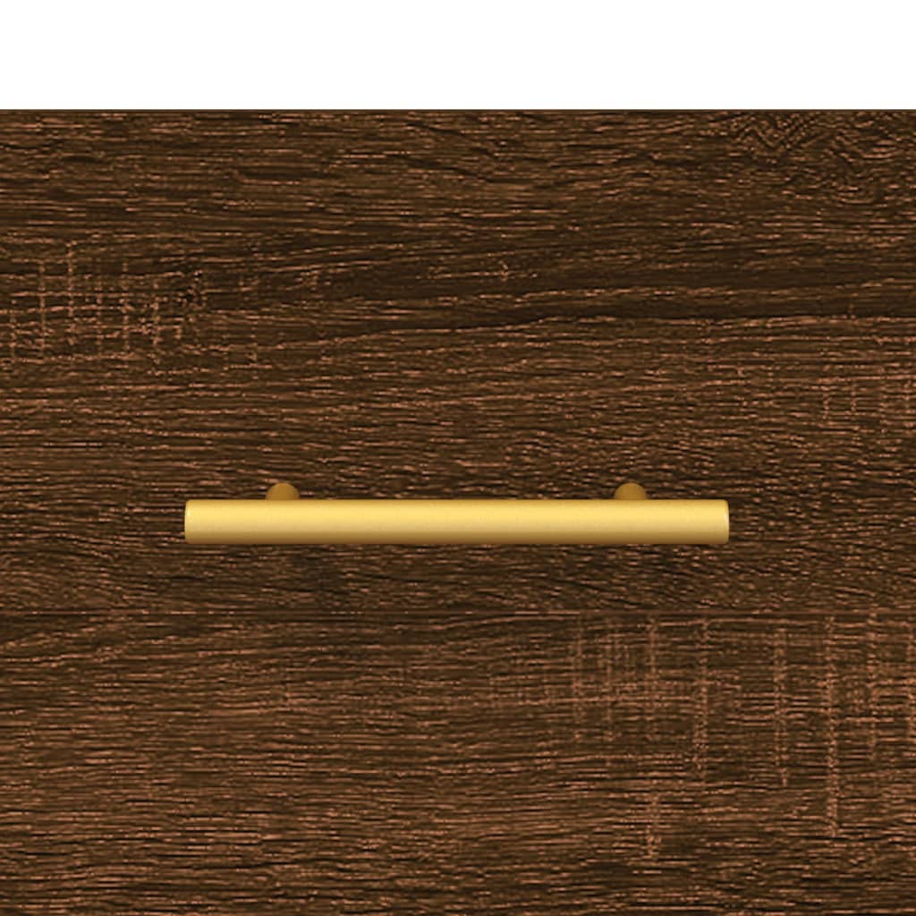 skobænk 102x35x55 cm konstrueret træ brun egetræsfarve