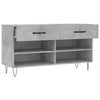 skobænk 102x35x55 cm konstrueret træ betongrå