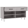 skobænk 102x35x55 cm konstrueret træ grå sonoma-eg