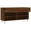 skobænk 102x35x55 cm konstrueret træ brun egetræsfarve