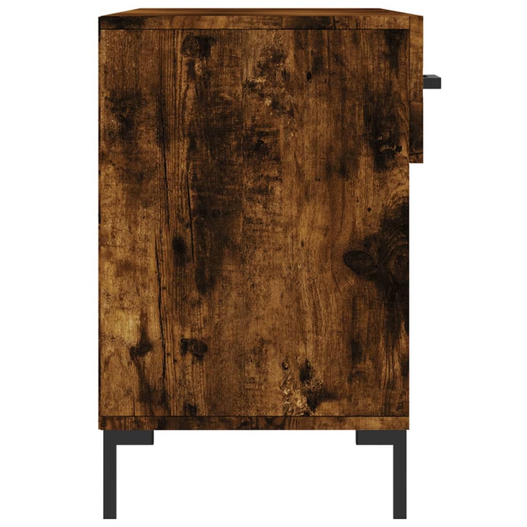 skobænk 102x35x55 cm konstrueret træ røget egetræsfarve