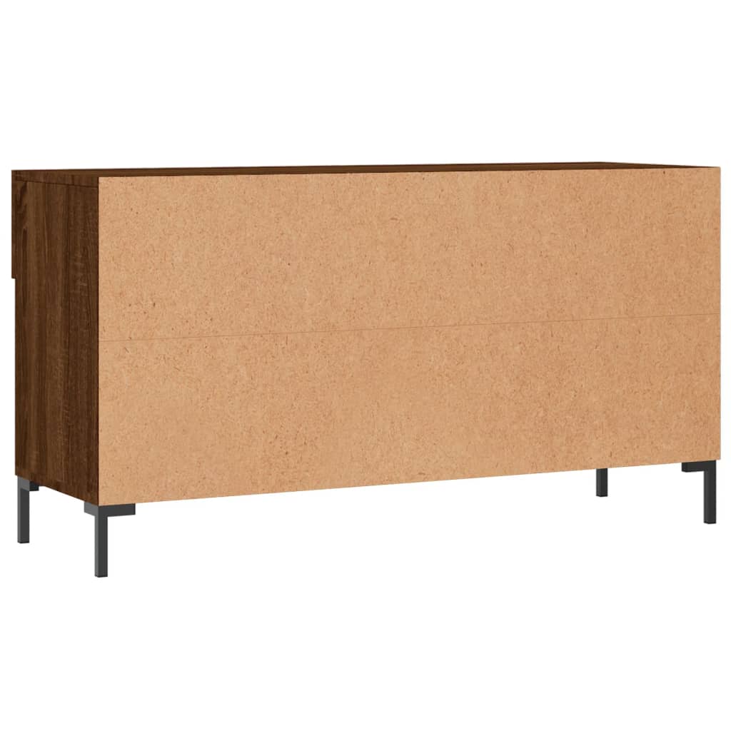 skobænk 102x35x55 cm konstrueret træ brun egetræsfarve