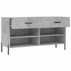 skobænk 102x35x55 cm konstrueret træ betongrå
