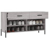 skobænk 102x35x55 cm konstrueret træ grå sonoma-eg
