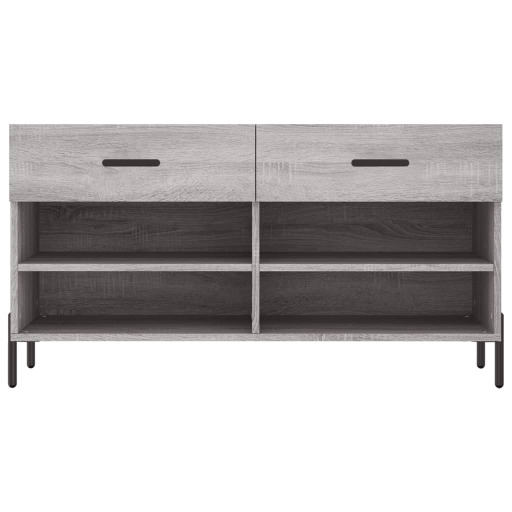 skobænk 102x35x55 cm konstrueret træ grå sonoma-eg