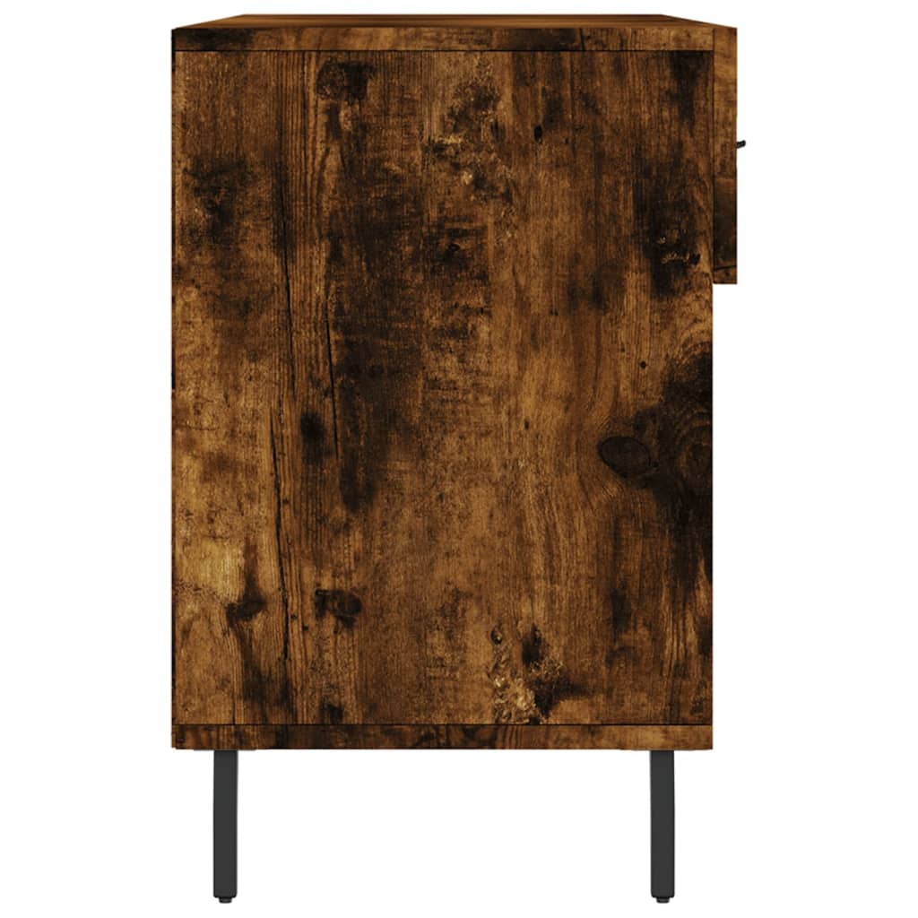 skobænk 102x35x55 cm konstrueret træ røget egetræsfarve