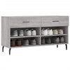 skobænk 102x35x55 cm konstrueret træ grå sonoma-eg