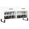 skobænk 102x35x55 cm konstrueret træ hvid højglans