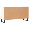 skobænk 102x35x55 cm konstrueret træ hvid højglans