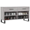 skobænk 102x35x55 cm konstrueret træ grå sonoma-eg