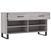 skobænk 102x35x55 cm konstrueret træ grå sonoma-eg