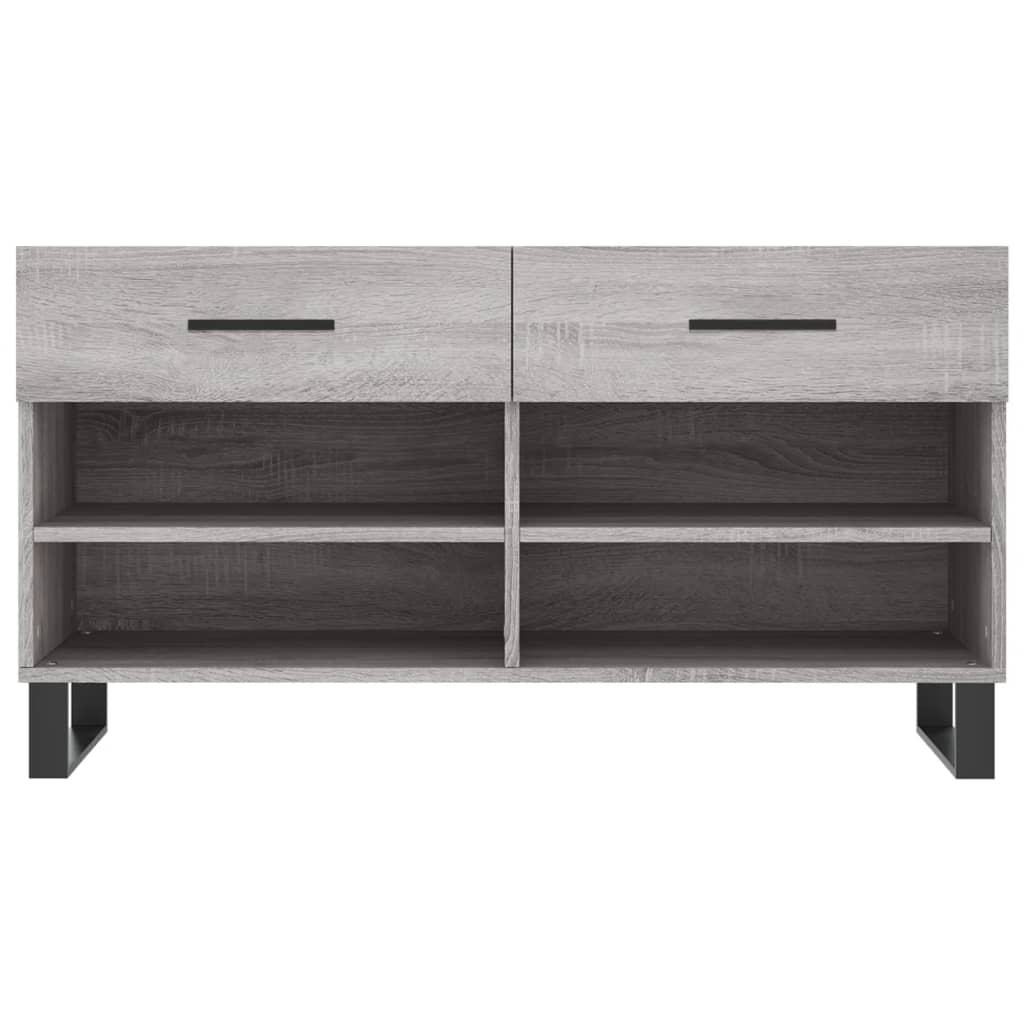 skobænk 102x35x55 cm konstrueret træ grå sonoma-eg