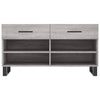 skobænk 102x35x55 cm konstrueret træ grå sonoma-eg