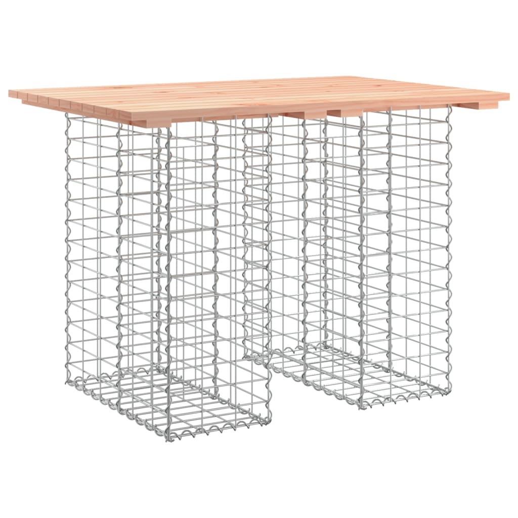 havebord gabiondesign 100x70x72 cm massivt træ Douglas