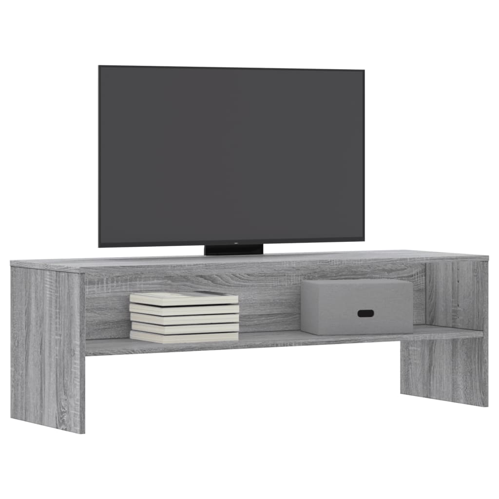 tv-bord 120x40x40 cm konstrueret træ grå sonoma-eg