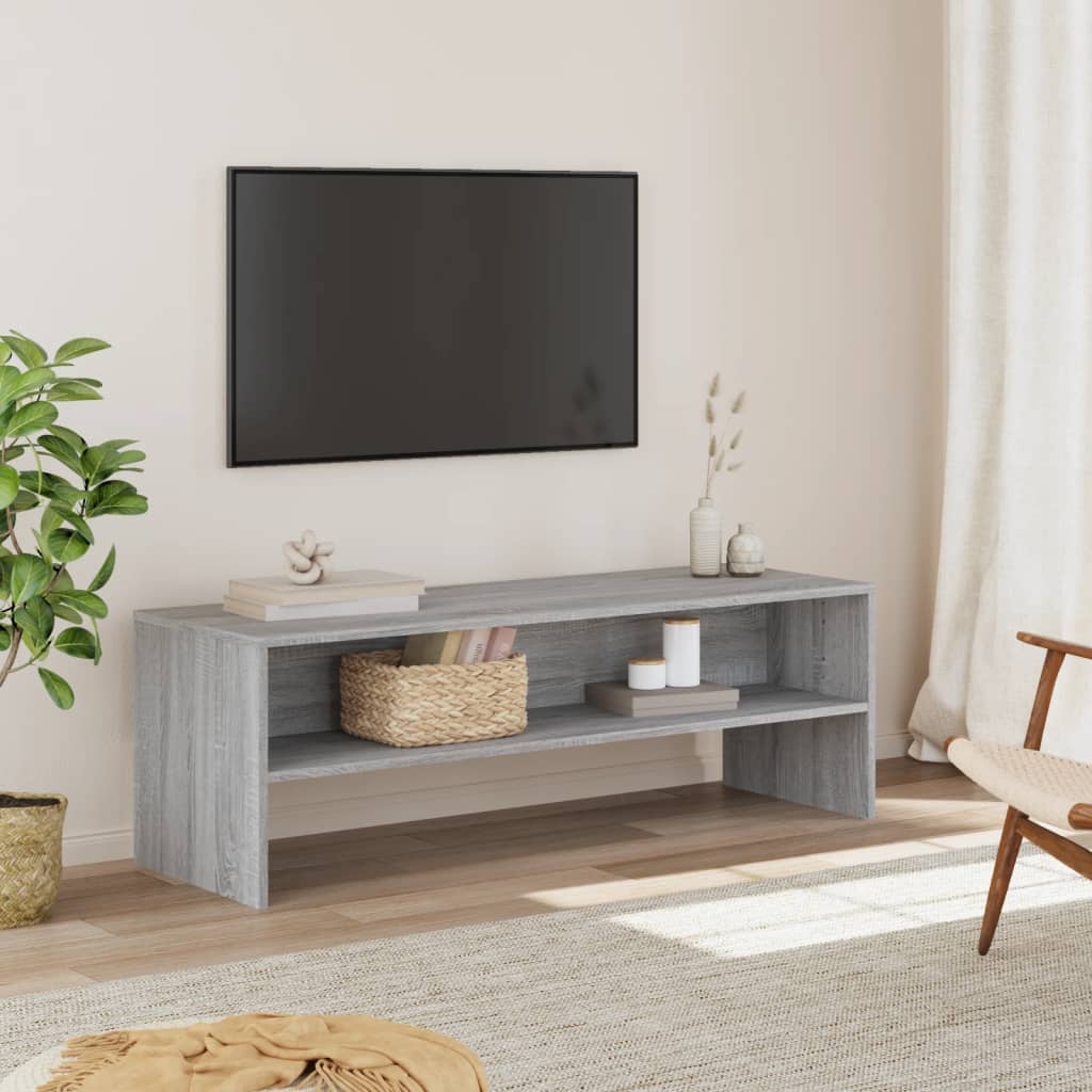 tv-bord 120x40x40 cm konstrueret træ grå sonoma-eg
