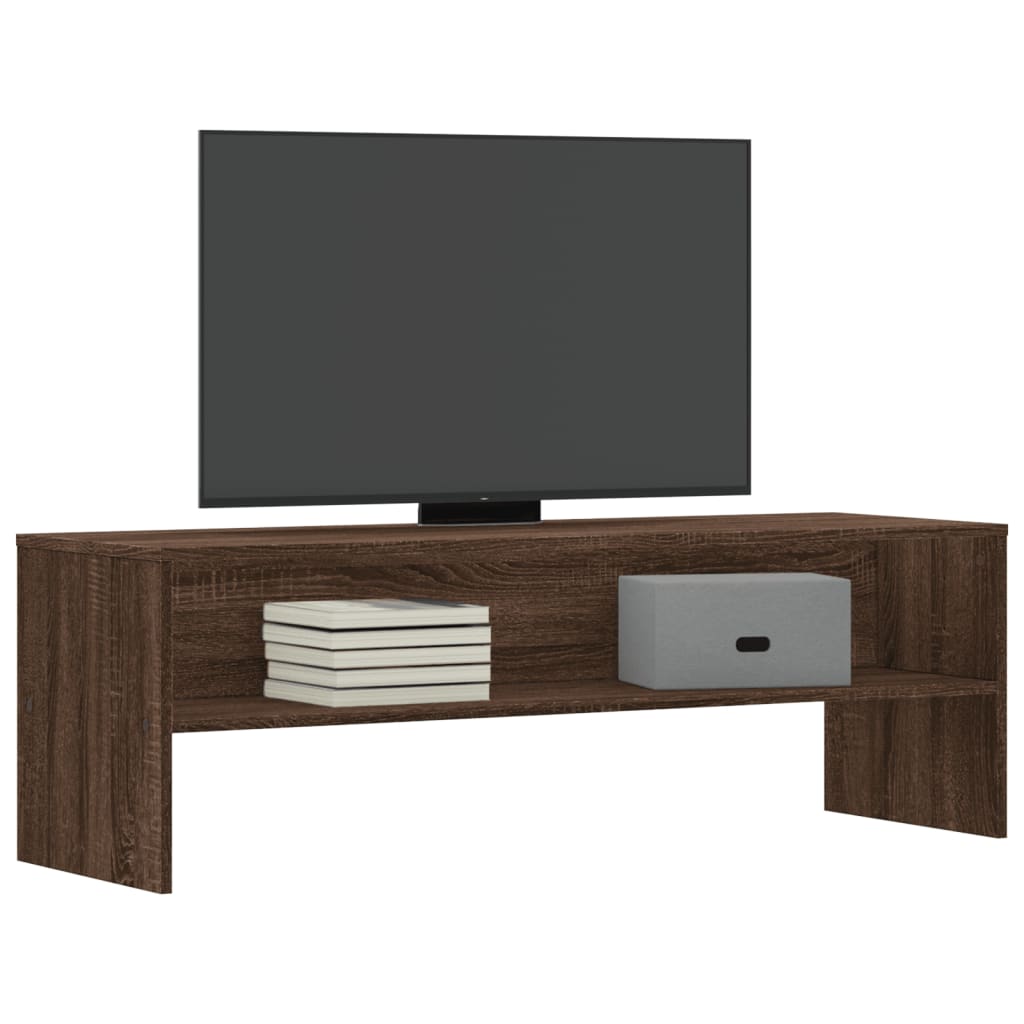tv-bord 120x40x40 cm konstrueret træ brun egetræsfarve