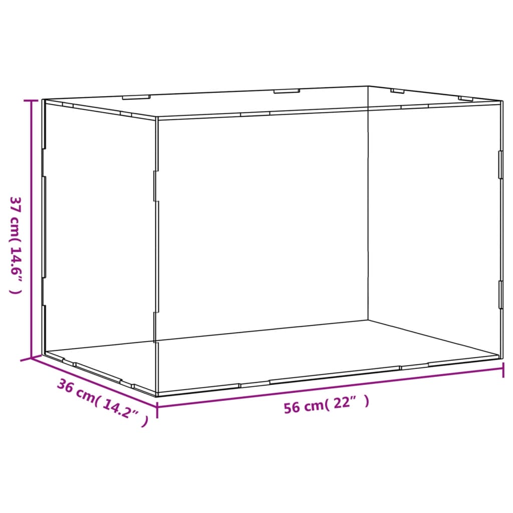 displaykasse transparent 56x36x37 cm akryl
