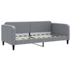 daybed med udtræk og madras 90x190 cm stof lysegrå