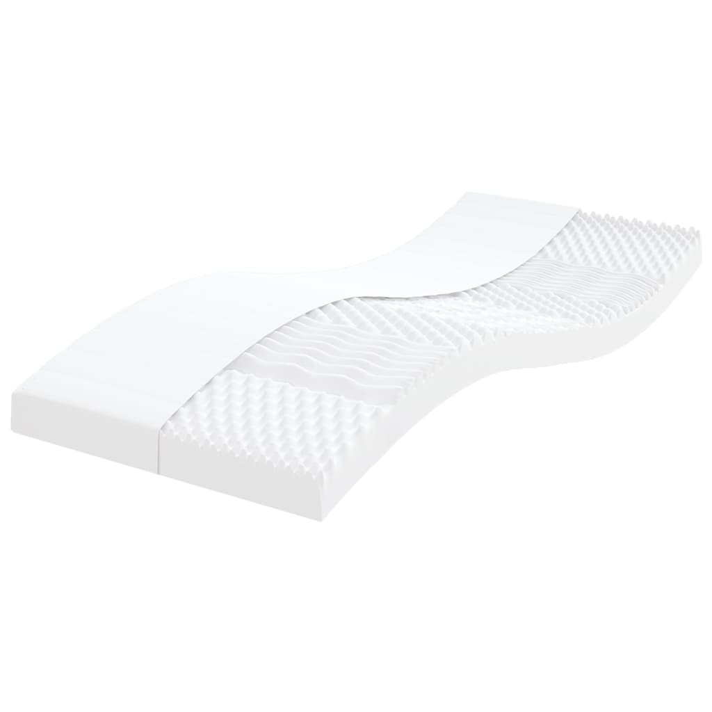 daybed med udtræk og madras 90x190 cm stof lysegrå
