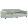 daybed med udtræk og skuffer 90x190 cm velour lysegrå