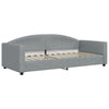 daybed med udtræk og skuffer 90x190 cm stof lysegrå
