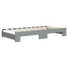 daybed med udtræk og skuffer 90x190 cm stof lysegrå
