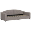 daybed med udtræk og skuffer 80x200 cm stof gråbrun