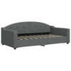 daybed med udtræk og skuffer 90x190 cm stof mørkegrå