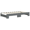 daybed med udtræk og skuffer 90x190 cm stof mørkegrå