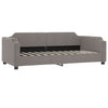 daybed med udtræk og skuffer 80x200 cm stof gråbrun