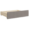daybed med udtræk og skuffer 80x200 cm stof gråbrun