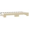 daybed med udtræk og skuffer 80x200 cm stof cremefarvet