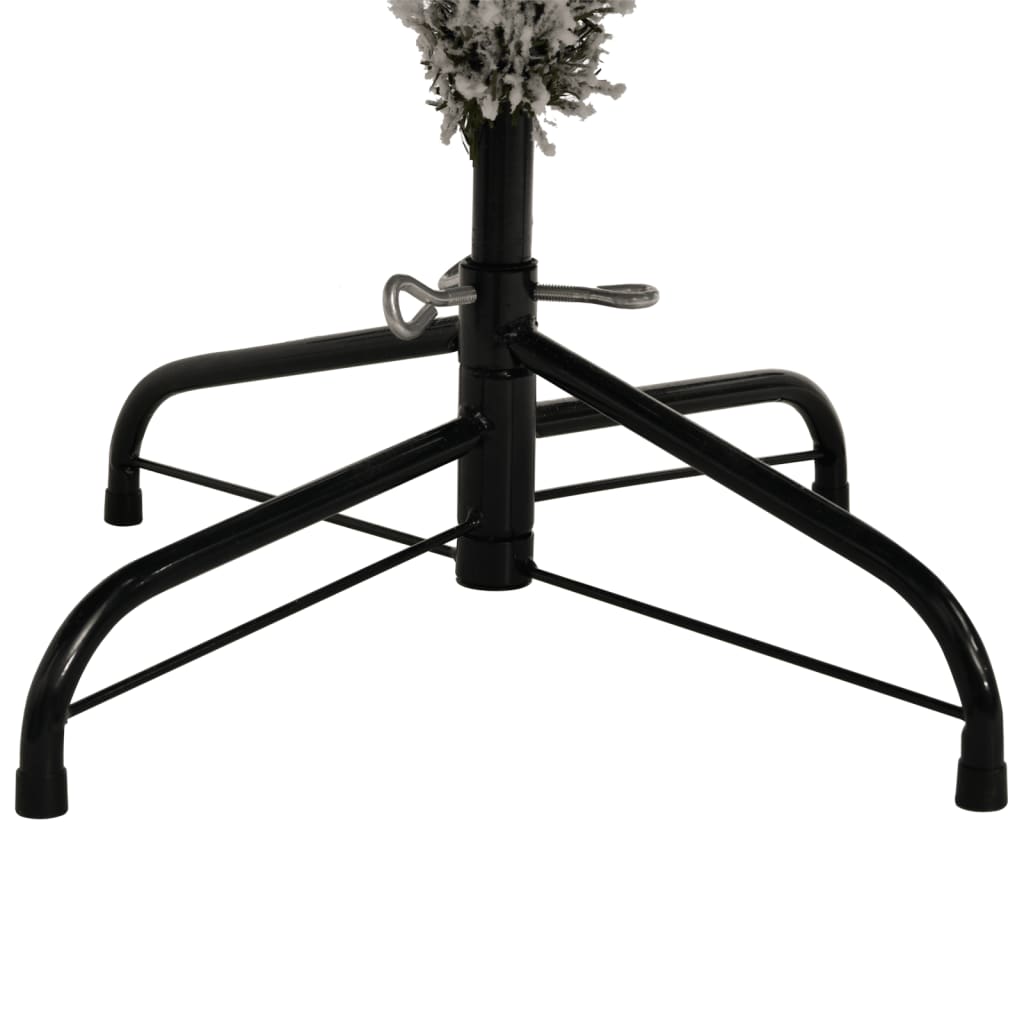 kunstigt juletræ med sne 210 cm hængslet