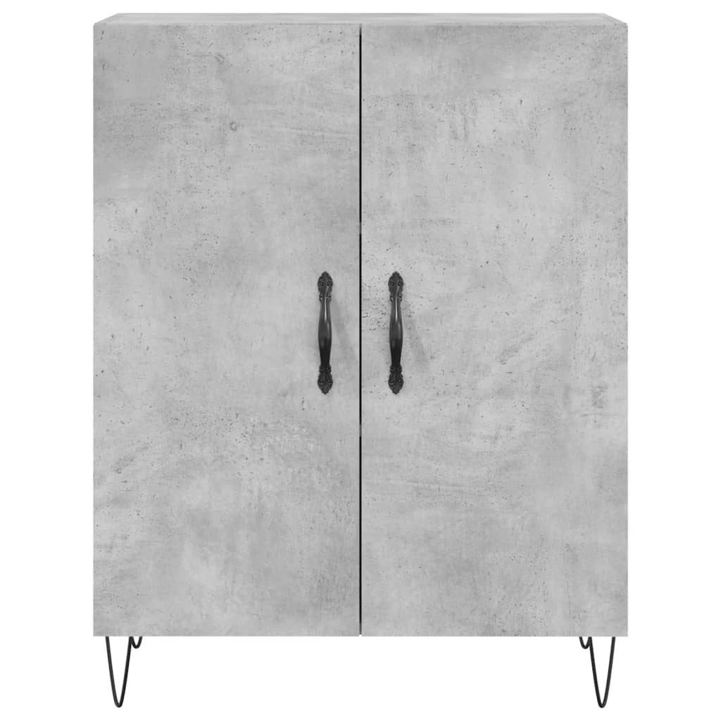 højskab 69,5x34x180 cm konstrueret træ betongrå