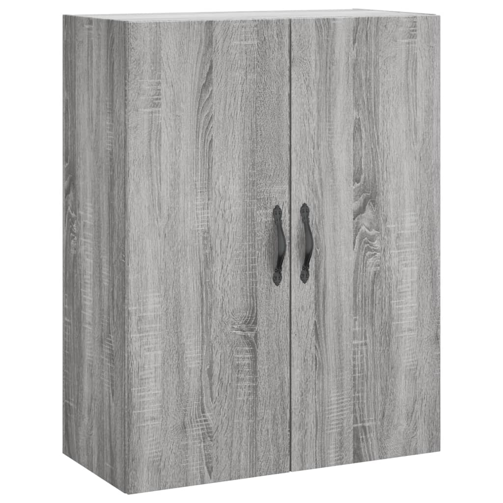 højskab 69,5x34x180 cm konstrueret træ grå sonoma-eg