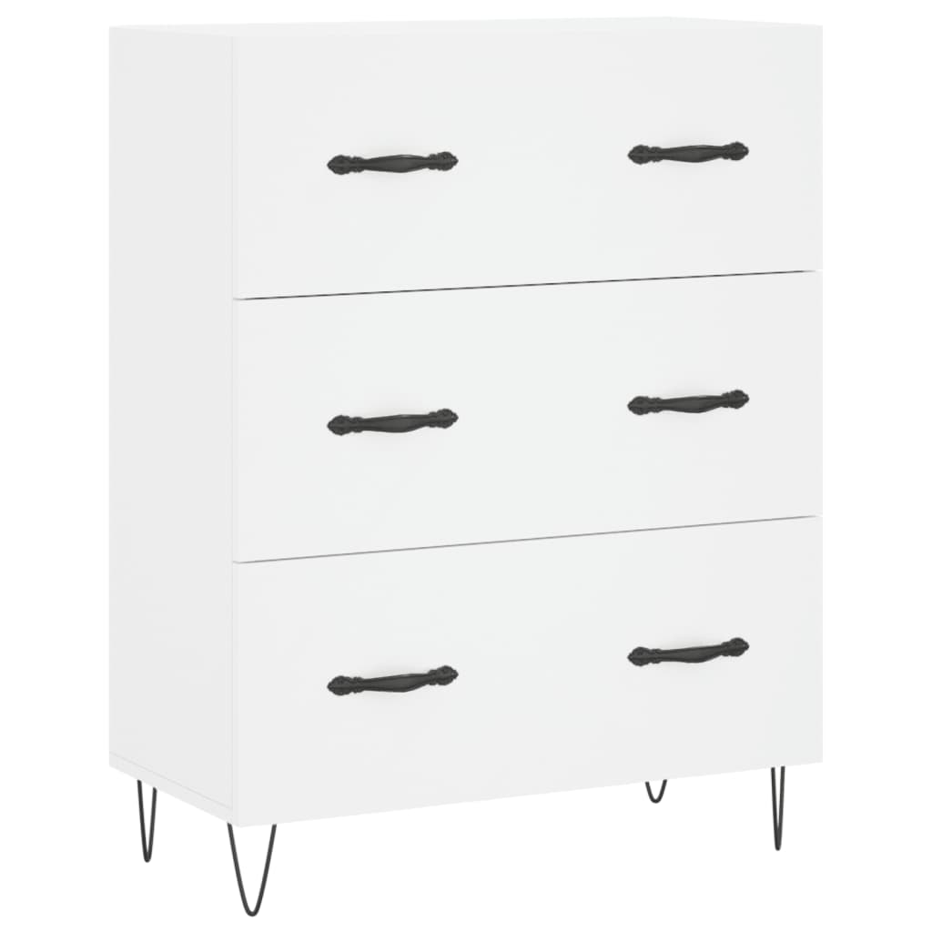 højskab 69,5x34x180 cm konstrueret træ hvid