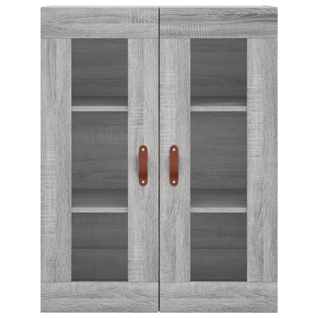 højskab 69,5x34x180 cm konstrueret træ grå sonoma-eg