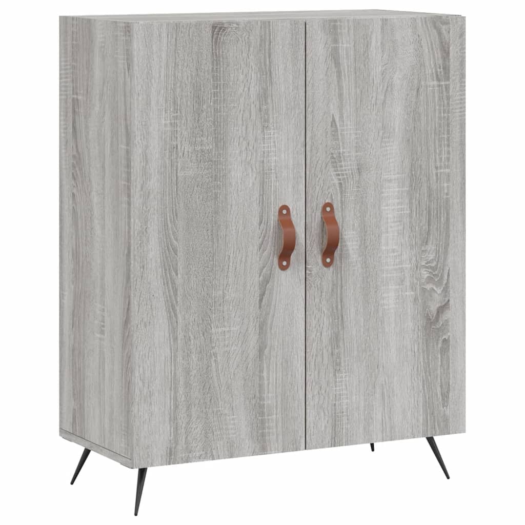 højskab 69,5x34x180 cm konstrueret træ grå sonoma-eg