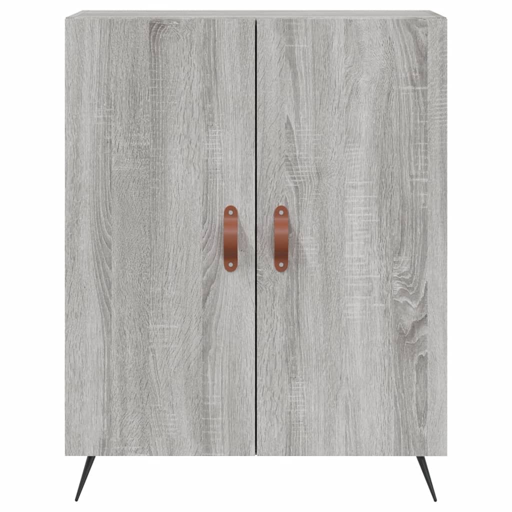 højskab 69,5x34x180 cm konstrueret træ grå sonoma-eg