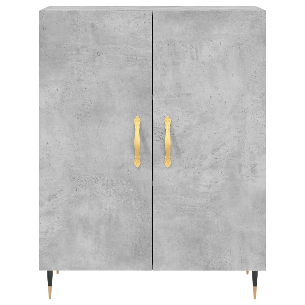 højskab 69,5x34x180 cm konstrueret træ betongrå