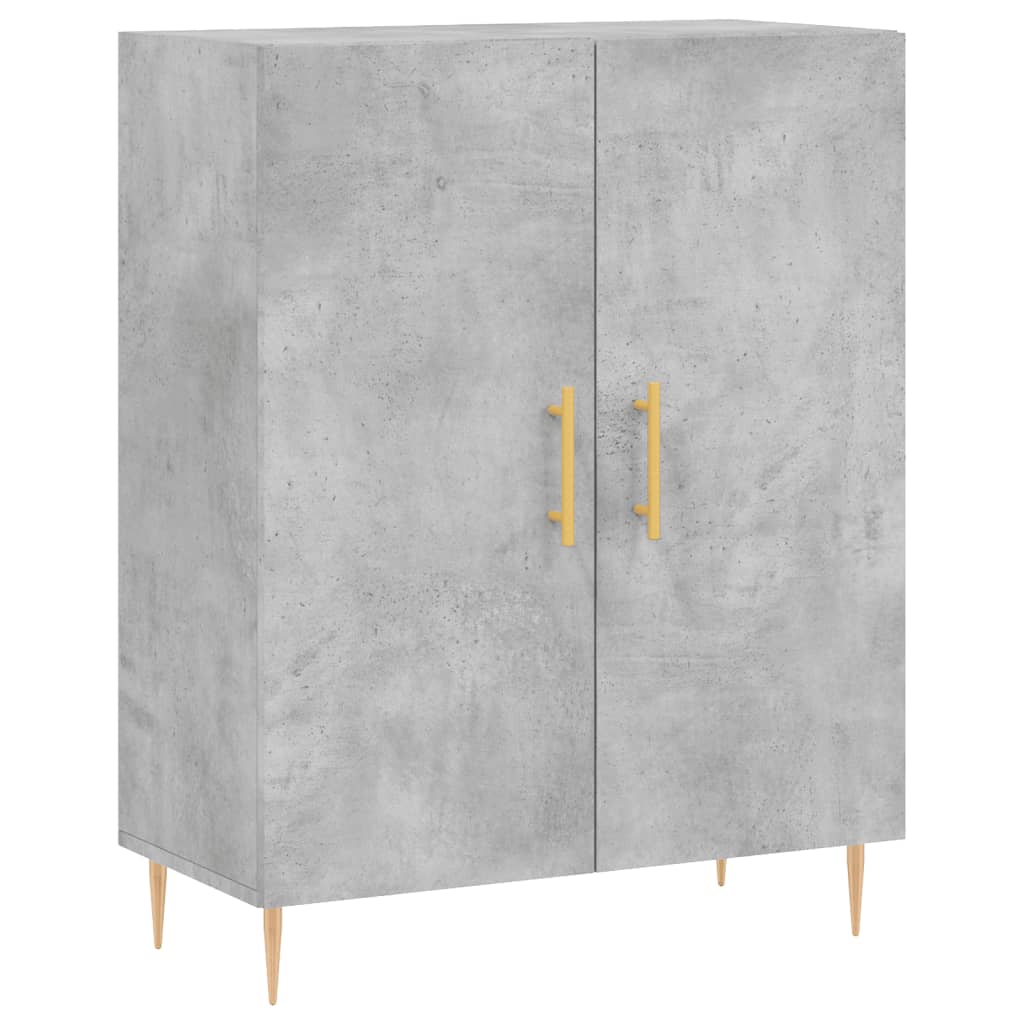 højskab 69,5x34x180 cm konstrueret træ betongrå